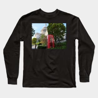 St Paul’s Cathedral and red telephone box Long Sleeve T-Shirt